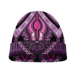 Purple And Black African Dashiki Print Beanie