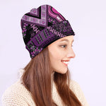 Purple And Black African Dashiki Print Beanie