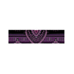 Purple And Black African Dashiki Print Bed Runner