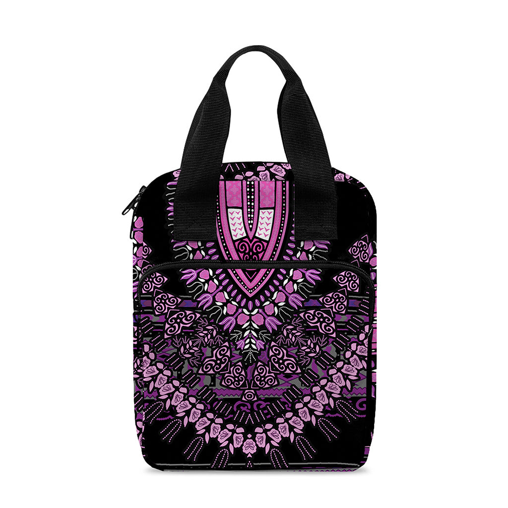 Purple And Black African Dashiki Print Bible Tote Bag