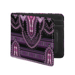 Purple And Black African Dashiki Print Bifold Wallet