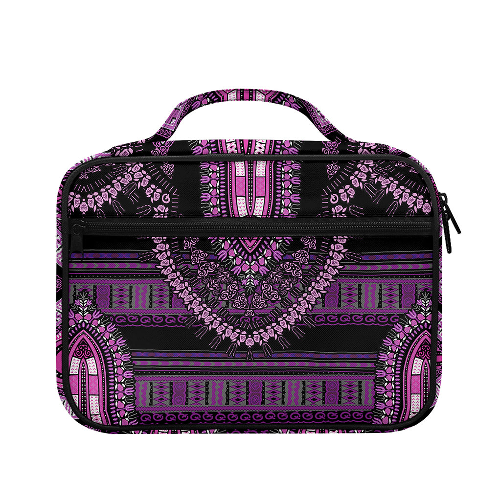 Purple And Black African Dashiki Print Briefcase Bible Bag