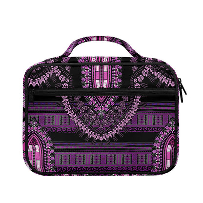 Purple And Black African Dashiki Print Briefcase Bible Bag