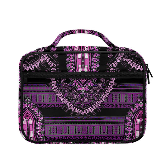 Purple And Black African Dashiki Print Briefcase Bible Bag