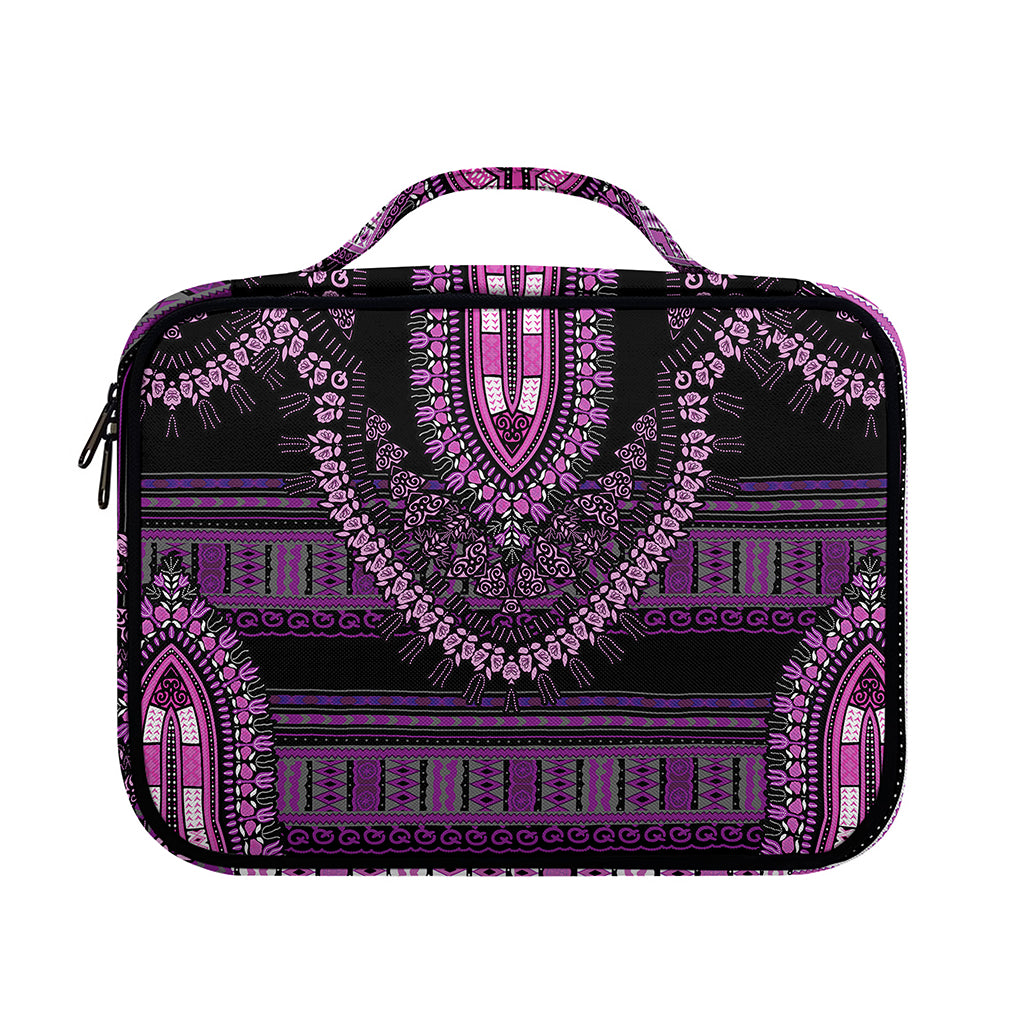 Purple And Black African Dashiki Print Briefcase Bible Bag