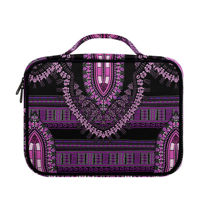 Purple And Black African Dashiki Print Briefcase Bible Bag