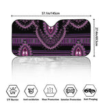 Purple And Black African Dashiki Print Car Windshield Sun Shade