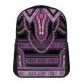 Purple And Black African Dashiki Print Casual Backpack