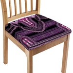 Purple And Black African Dashiki Print Chair Cushion Cover