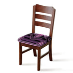 Purple And Black African Dashiki Print Chair Cushion Cover