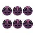 Purple And Black African Dashiki Print Coaster Set