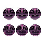 Purple And Black African Dashiki Print Coaster Set