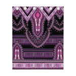 Purple And Black African Dashiki Print Curtain