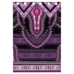 Purple And Black African Dashiki Print Curtain