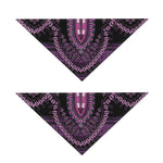 Purple And Black African Dashiki Print Dog Bandana