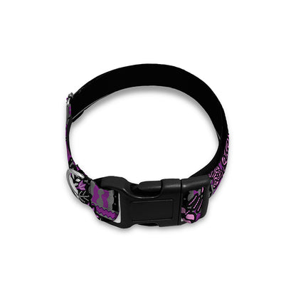 Purple And Black African Dashiki Print Dog Collar