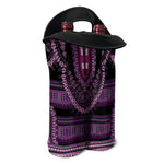 Purple And Black African Dashiki Print Double Neoprene Wine Tote