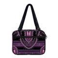 Purple And Black African Dashiki Print Double Strap Bible Bag