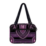 Purple And Black African Dashiki Print Double Strap Bible Bag