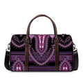 Purple And Black African Dashiki Print Duffel Bag