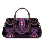 Purple And Black African Dashiki Print Duffle Bag