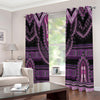 Purple And Black African Dashiki Print Extra Wide Grommet Curtains