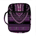 Purple And Black African Dashiki Print Front Pocket Bible Bag
