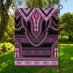 Purple And Black African Dashiki Print Garden Flag