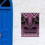 Purple And Black African Dashiki Print Garden Flag