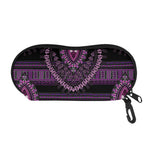 Purple And Black African Dashiki Print Glasses Case