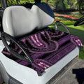 Purple And Black African Dashiki Print Golf Cart Seat Cover