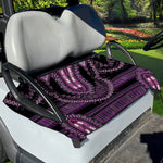 Purple And Black African Dashiki Print Golf Cart Seat Cover