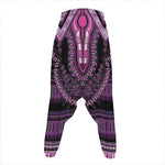 Purple And Black African Dashiki Print Hammer Pants