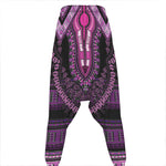 Purple And Black African Dashiki Print Hammer Pants