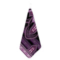 Purple And Black African Dashiki Print Hand Towel