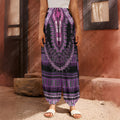Purple And Black African Dashiki Print Harem Pants