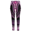 Purple And Black African Dashiki Print High-Waisted Pocket Leggings