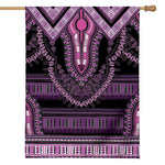 Purple And Black African Dashiki Print House Flag