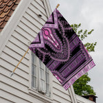 Purple And Black African Dashiki Print House Flag