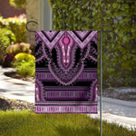 Purple And Black African Dashiki Print House Flag