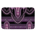 Purple And Black African Dashiki Print Indoor Door Mat