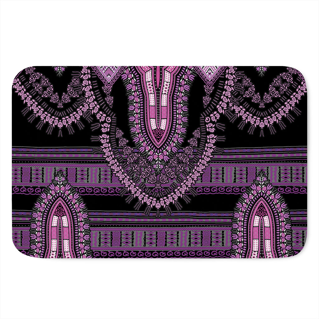 Purple And Black African Dashiki Print Indoor Door Mat