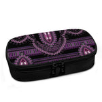 Purple And Black African Dashiki Print Insulin Cooler Travel Case