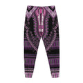 Purple And Black African Dashiki Print Jogger Pants