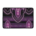 Purple And Black African Dashiki Print Kitchen Mat