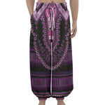 Purple And Black African Dashiki Print Lantern Pants
