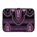 Purple And Black African Dashiki Print Laptop Sleeve