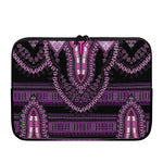 Purple And Black African Dashiki Print Laptop Sleeve