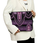 Purple And Black African Dashiki Print Laptop Sleeve