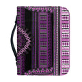 Purple And Black African Dashiki Print Leather Bible Cover